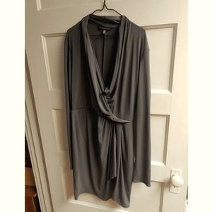 Victoria's Secret gray faux wrap dress